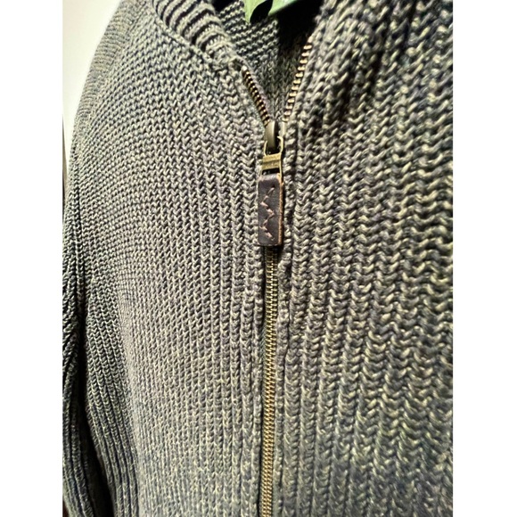 Eddie Bauer Forrest Green Knit Ribbed Full Zip Up Cardigan Sweater, Men’s Large - Picture 3 of 8